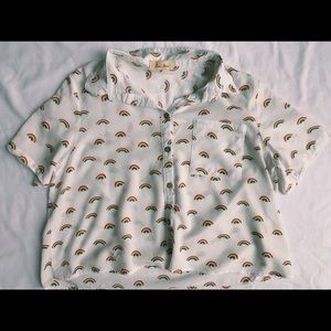 Cropped Rainbow Blouse